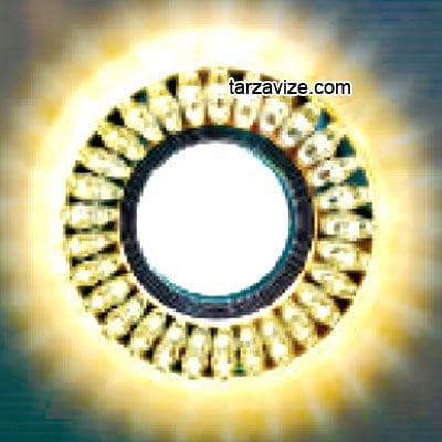 Marketcik Sıva Altı Dekoratif Kristal Cam Led Spot Armatür Beyaz-Günışığı Işık