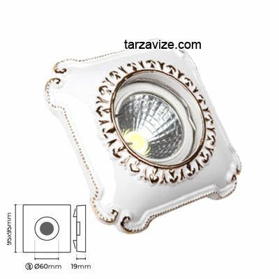 Tarzavize TR3056 Sıva Altı Dekoratif Porselen Led Spot Armatür Beyaz-Günışığı Işık
