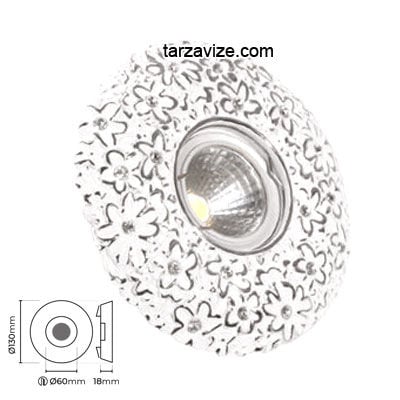 Tarzavize TR3023 Sıva Altı Dekoratif Porselen Led Spot Armatür Beyaz-Günışığı Işık