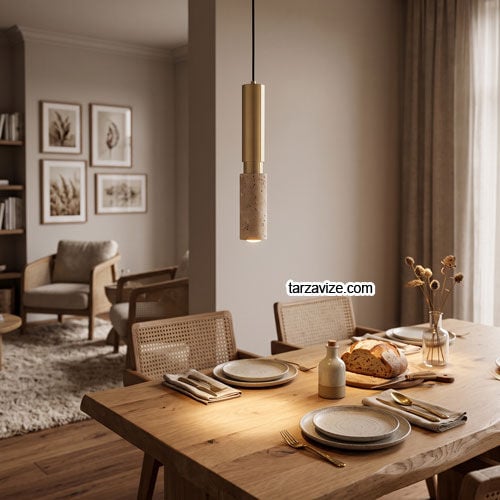 Tarzavize Dekoratif Traverter Tekli Retro Sarkıt Avize Gu10 Duylu TRZ3803