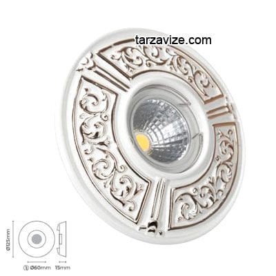 Tarzavize TR3009 Sıva Altı Dekoratif Porselen Led Spot Armatür Beyaz-Günışığı Işık