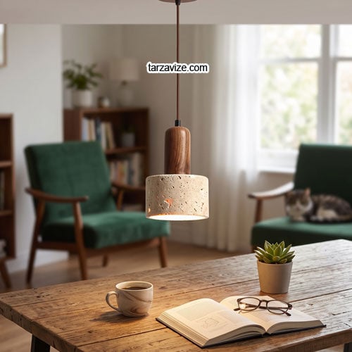 Tarzavize Dekoratif Traverter Tekli Retro Sarkıt Avize TRZ3801