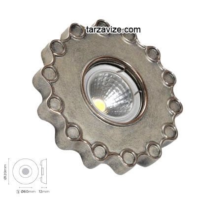 Tarzavize TR3028 Sıva Altı Dekoratif Porselen Led Spot Armatür Beyaz-Günışığı Işık