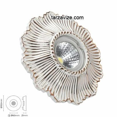 Tarzavize TR3012 Sıva Altı Dekoratif Porselen Led Spot Armatür Beyaz-Günışığı Işık