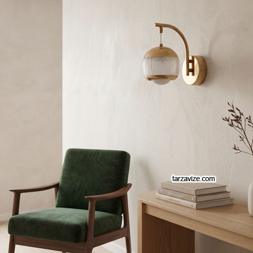 Tarzavize Milas Dekoratif Gold Led Duvar Aplik