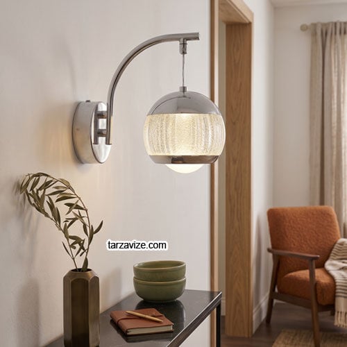 Tarzavize Milas Dekoratif Krom Led Duvar Aplik