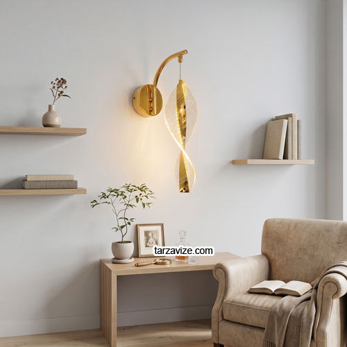 Tarzavize Datça Dekoratif Gold Led Duvar Aplik