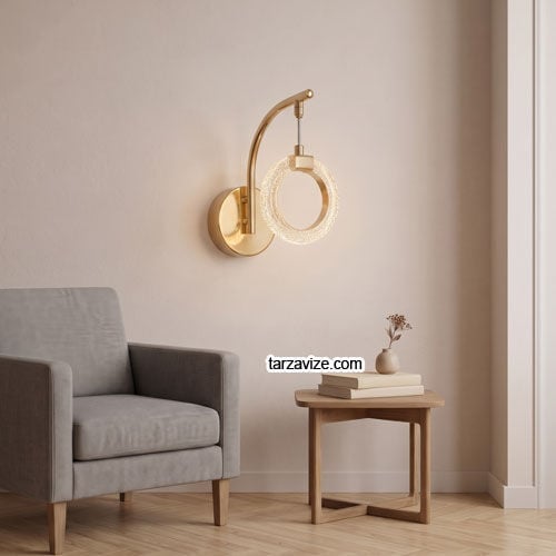 Tarzavize Side Dekoratif Gold Led Duvar Aplik