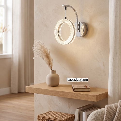 Tarzavize Side Dekoratif Krom Led Duvar Aplik
