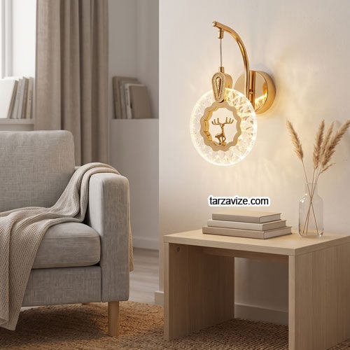 Tarzavize Alaska Dekoratif Gold Led Duvar Aplik