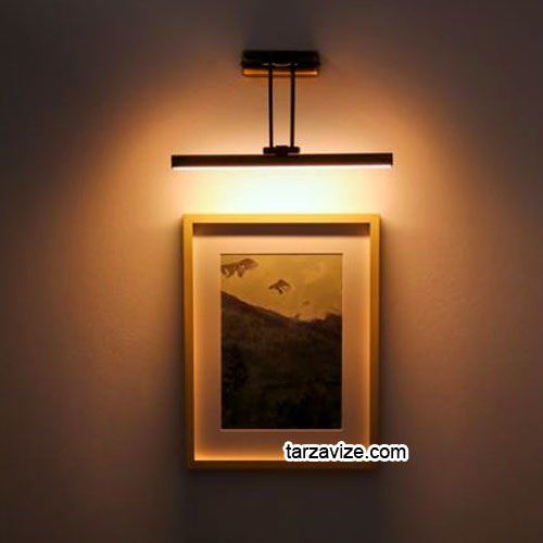 Tarzavize 6 Watt Siyah Led Duvar Resim Tablo Flüt Aplik Günışığı Işık