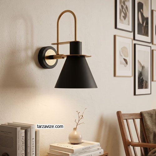 Retro Modern Siyah Gold Dekoratif Duvar Apliği TRZ3477