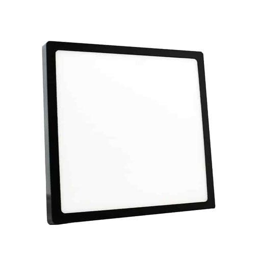 Sıva Üstü Siyah Kasa 24 Watt Kare Led Panel Armatür Beyaz Işık