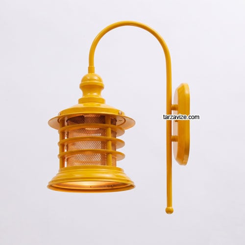Tarzavize TRZ3471-3 Dekoratif Sarı Retro Duvar Aplik