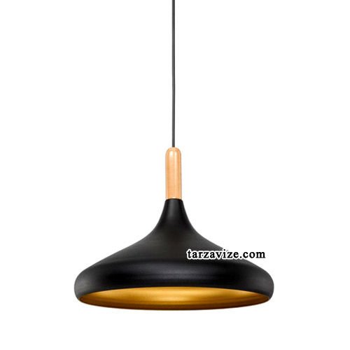 Cata CT-8219 Dekoratif Siyah Tekli Retro Modern Sarkıt Tarz Avize