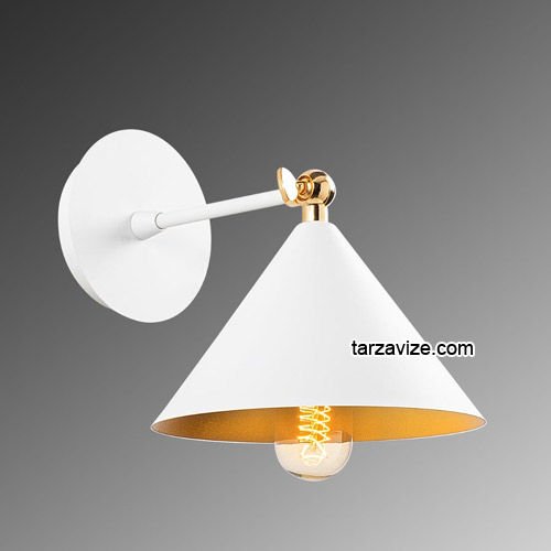 Dekoratif Beyaz Retro Tarz Duvar Aplik