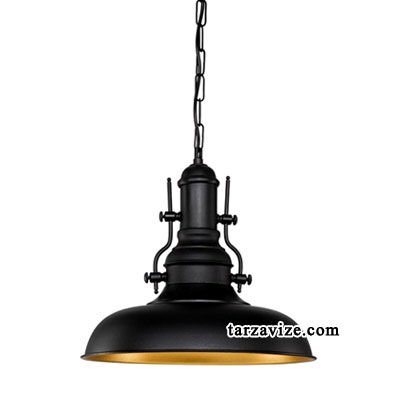 Cata CT-8250 Dekoratif Siyah Tekli Retro Modern Sarkıt Tarz Avize