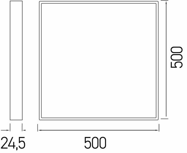 Ack 54Watt Sıva Üstü CCT Led Panel Armatür Uzaktan Kumandalı