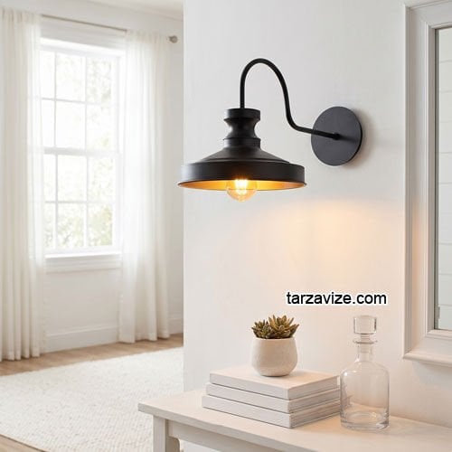 Dekoratif Siyah Retro Tarz Duvar Aplik