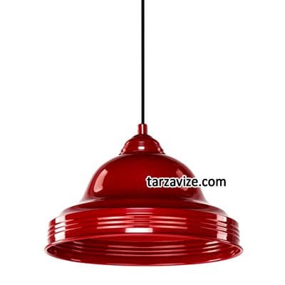 Cata CT-8292 Siyah-Kırmızı Tekli Retro Modern Tarz Avize