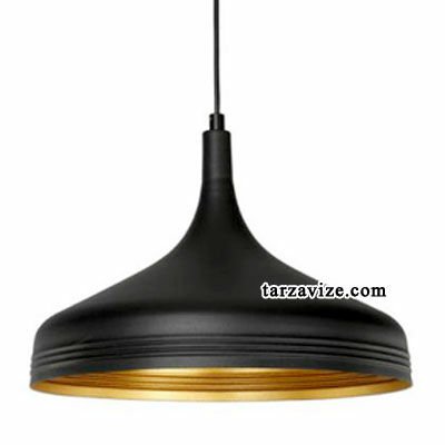 Cata CT-8103 Dekoratif Siyah Tekli Retro Modern Sarkıt Tarz Avize