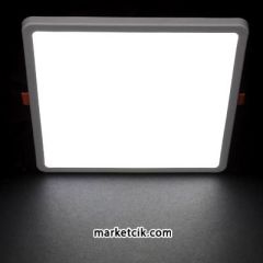 Cata CT-5658 20 Watt Sıva Altı Kare Slim Led Panel Armatür Günışığı-Beyaz Işık Ayarlanabilir Montajlı Beyaz
