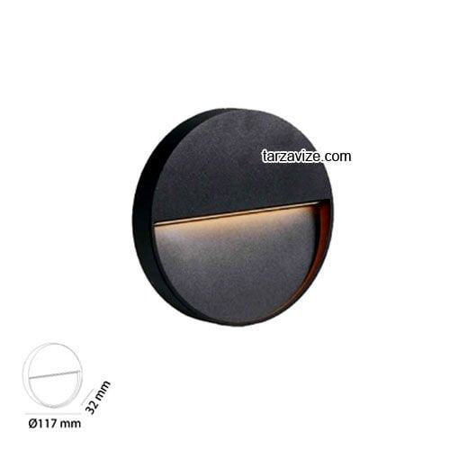 Tarzavize Sıva Üstü Siyah Kasa Koridor Merdiven Led Aydınlatma Armatürü TRZ9092