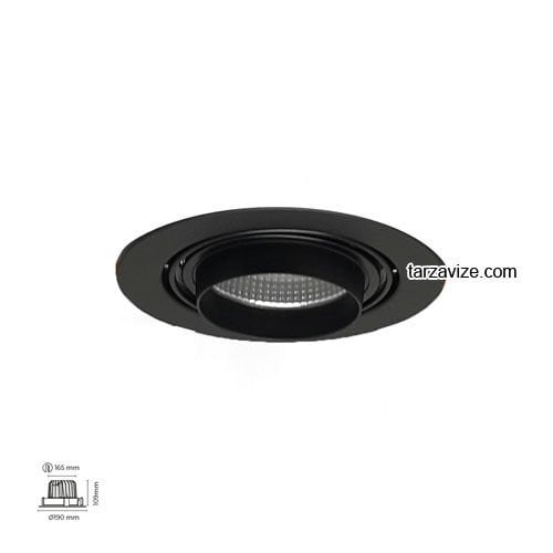 Tarzavize 30-40 Watt Sıva Altı Tekli Mağaza Led Spot Armatür Siyah-Beyaz Kasa TR2085