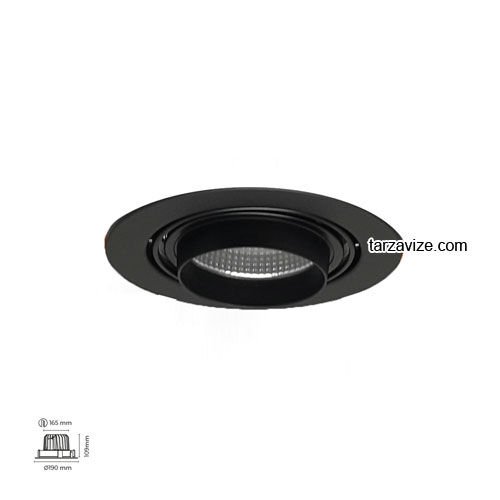 Tarzavize 30-40 Watt Sıva Altı Tekli Mağaza Led Spot Armatür Siyah-Beyaz Kasa TR2085