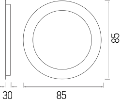Ack 3 Watt Sıva Altı Yuvarlak Siyah Kasa Led Panel Armatür