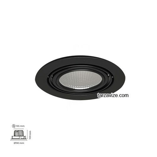 Tarzavize 30-40 Watt Sıva Altı Tekli Mağaza Led Spot Armatür Siyah-Beyaz Kasa TR2085D