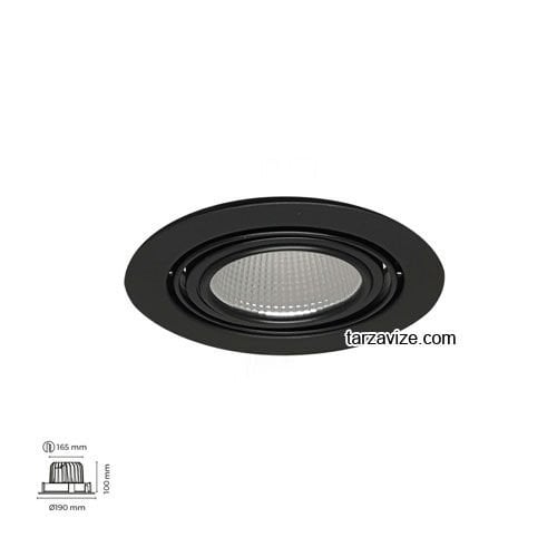 Tarzavize 30-40 Watt Sıva Altı Tekli Mağaza Led Spot Armatür Siyah-Beyaz Kasa TR2085D