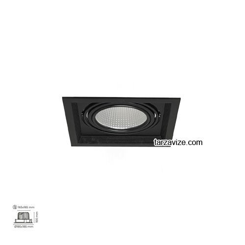 Tarzavize 30-40 Watt Sıva Altı Tekli Mağaza Led Spot Armatür Siyah-Beyaz Kasa TR2081D