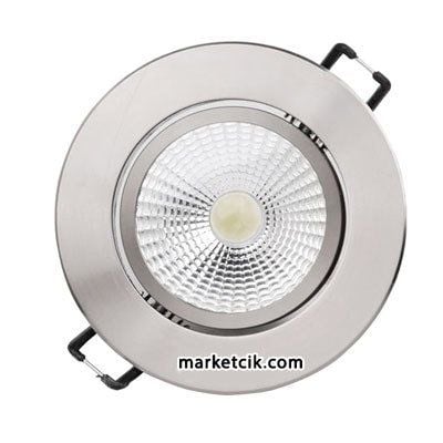 Marketcik 5W Led Spot Armatür Krom Kasa Günşığı-Beyaz Işık Gün ışığı