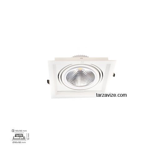 Tarzavize 20 Watt Sıva Altı Tekli Mağaza Led Spot Armatür Siyah-Beyaz Kasa TR2081Y