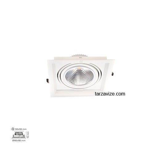 Tarzavize 20 Watt Sıva Altı Tekli Mağaza Led Spot Armatür Siyah-Beyaz Kasa TR2081Y