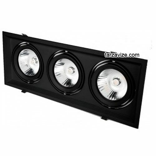 Cata CT-5505 3x25 Watt Sıva Altı Siyah Üçlü Led Spot Armatür Günışığı Işık