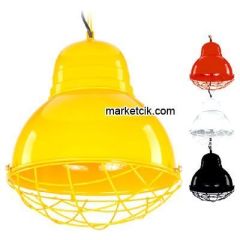 Dekoratif Siyah-Beyaz Tel Kafesli Tekli Retro Modern Tarz Avize Siyah