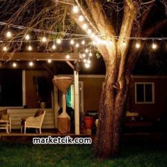 Marketcik Sıralı Bahçe Aydınlatma, Seyyar Bahçe Işıklandırma Kablosu 50 cm Aralıklı 13 Metre