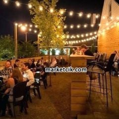 Marketcik Sıralı Bahçe Aydınlatma, Seyyar Bahçe Işıklandırma Kablosu 50 cm Aralıklı 19 Metre