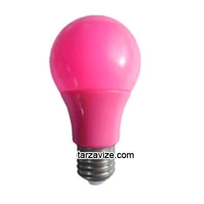 Marketcik Renkli Led Ampul Pembe 10 Watt E27 Duy