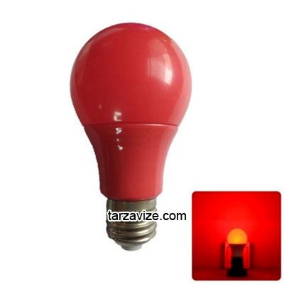 Tarzavize Renkli Led Ampul Kırmızı 10 Watt E27 Duy