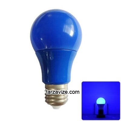 Tarzavize Renkli Led Ampul Mavi 10 Watt E27 Duy