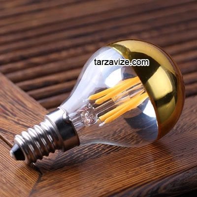 Marketcik Dekoratif 4 Watt E14 Duy Led Sarı Aynalı Ampul