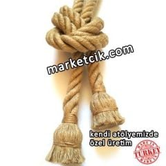 Tarzavize 1,5 Metre Duylu ve Rozanslı 2cm Dekoratif Halat Sarkıt Avize Siyah Duy