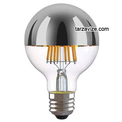 Marketcik Dekoratif 4 Watt G95 Glop E27 Duy Led Krom Aynalı Ampul