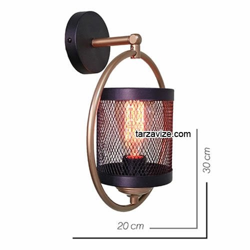 Tarz Avize TAP34 Izgaralı Dekoratif Siyah Retro Modern Duvar Aplik