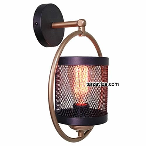 Tarz Avize TAP34 Izgaralı Dekoratif Siyah Retro Modern Duvar Aplik