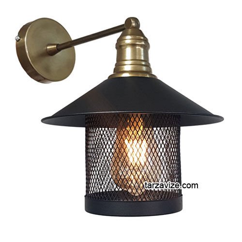 Tarz Avize TAP37 Izgaralı Dekoratif Siyah Retro Modern Duvar Aplik