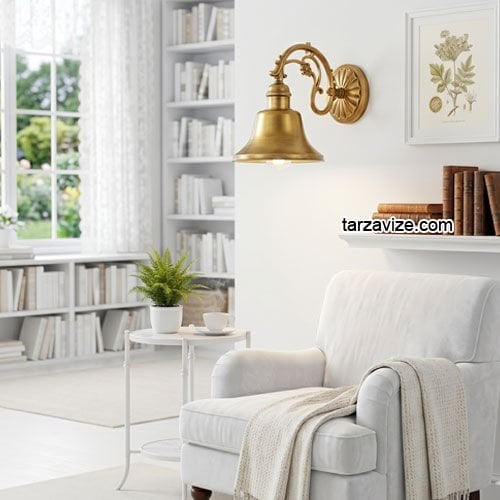 Tarz Avize TAP40 Dekoratif Sarı Eskitme Retro Modern Duvar Aplik